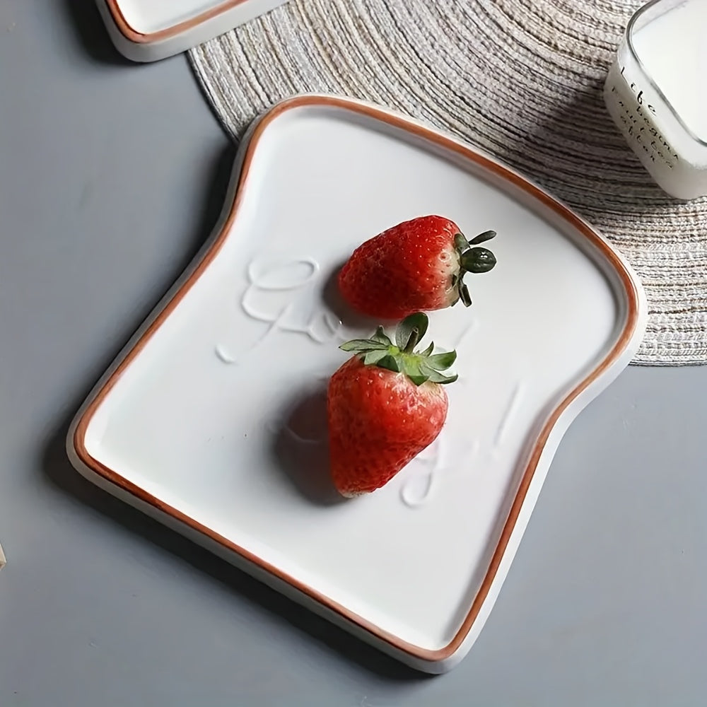 Ensemble de 5 pièces, assiettes en céramique pour le petit-déjeuner, le dessert, le pain, la maison — assiette à steak, assiette à pâtes, adaptées pour le steak, le pain, les pâtes et les sushis.
