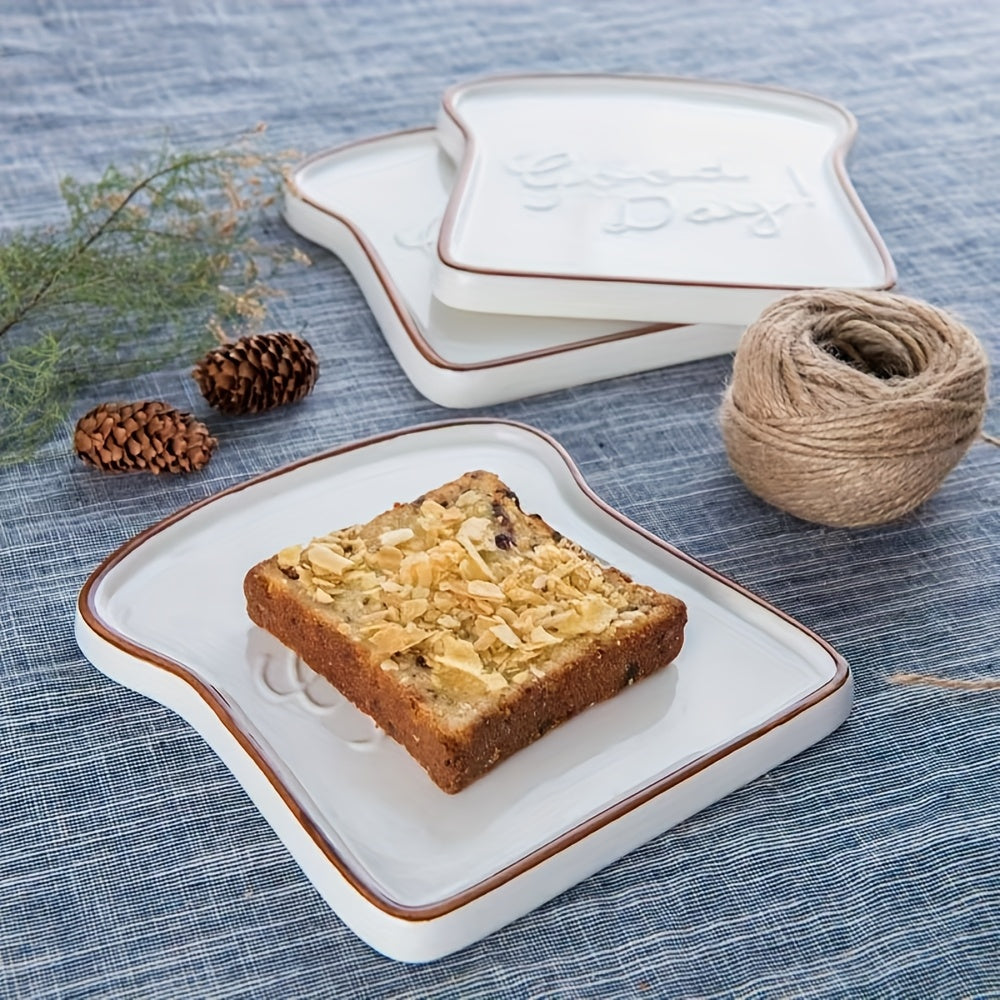 Ensemble de 5 pièces, assiettes en céramique pour le petit-déjeuner, le dessert, le pain, la maison — assiette à steak, assiette à pâtes, adaptées pour le steak, le pain, les pâtes et les sushis.
