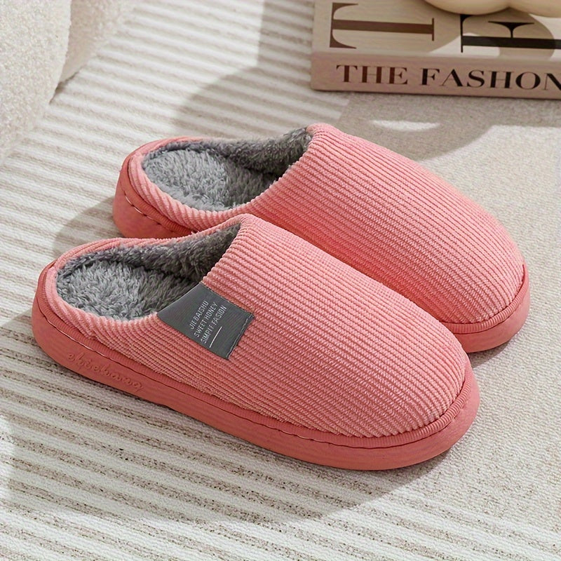 Chaussons d'intérieur pour femmes à semelle épaisse  Chaussons moelleux pour la maison  Chaussons thermiques antidérapants
