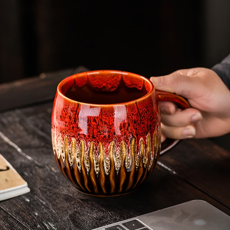 Grande tasse à café de 600 ml avec glaçure marbrée