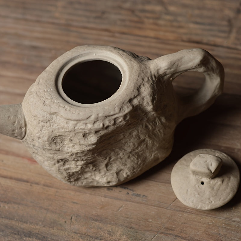Théière artisanal en argile naturelle + 2 tasses
