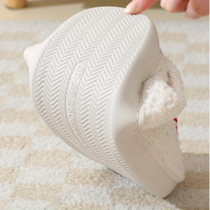 Pantoufles de maison graphiques de Noël douces et moelleuses, antidérapantes, à enfiler, pour homme, chaussures d’intérieur d’hiver.