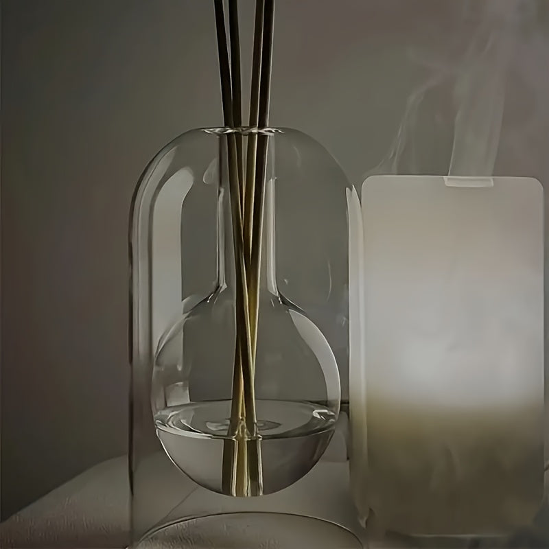 Diffuseur de parfum en verre AromaRelax élégant – Design portable pour la maison , idéal comme vase pour huiles essentielles et cadeau déco