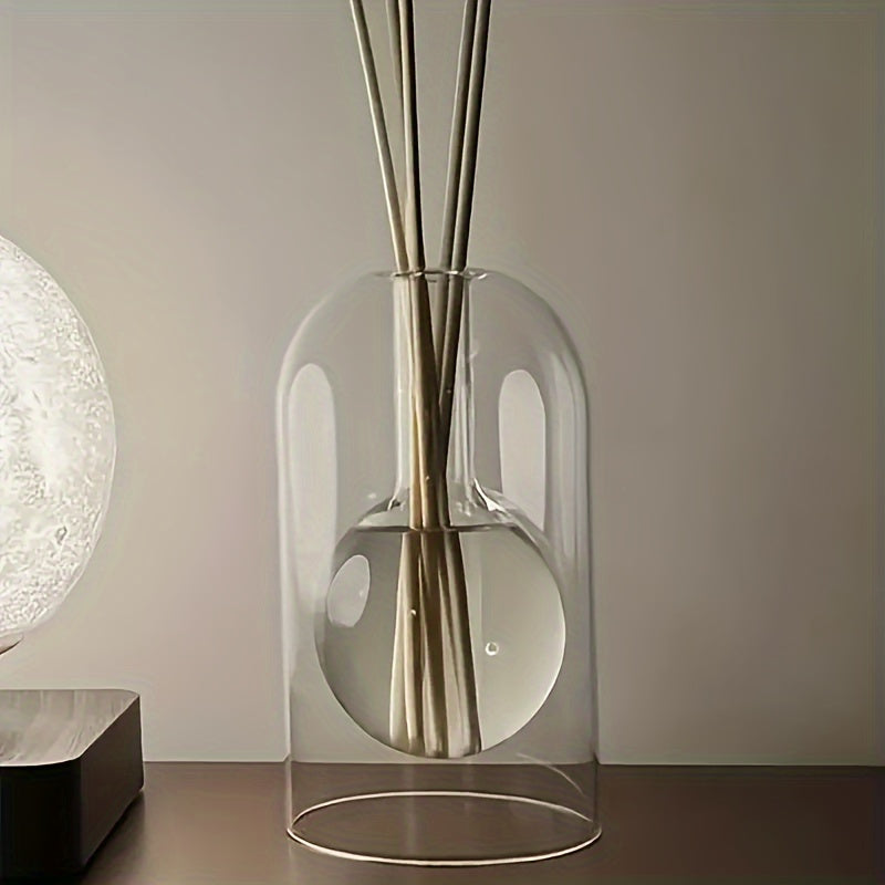 Diffuseur de parfum en verre AromaRelax élégant – Design portable pour la maison , idéal comme vase pour huiles essentielles et cadeau déco