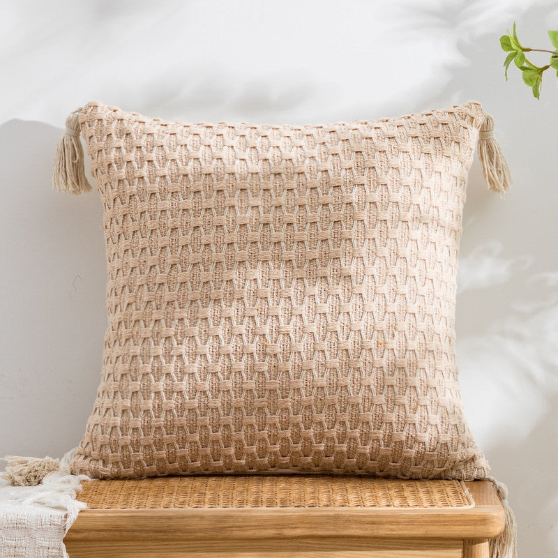 Housse de Coussin Jacquard Moderne - Élégance Minimaliste pour Salon, Chambre et Bureau