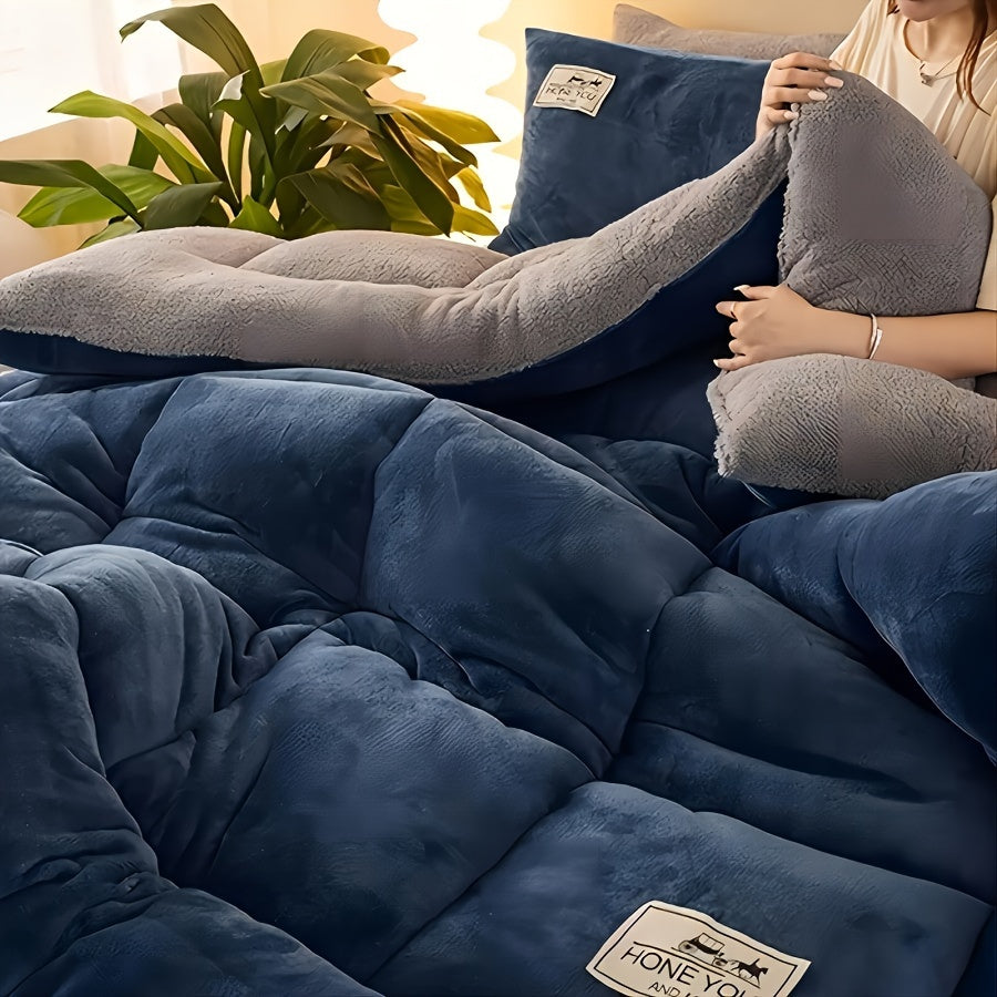 Couverture luxueuse en épais molleton sherpa – résistante aux déchirures, confort toutes saisons pour le canapé, le lit, le bureau et le camping .