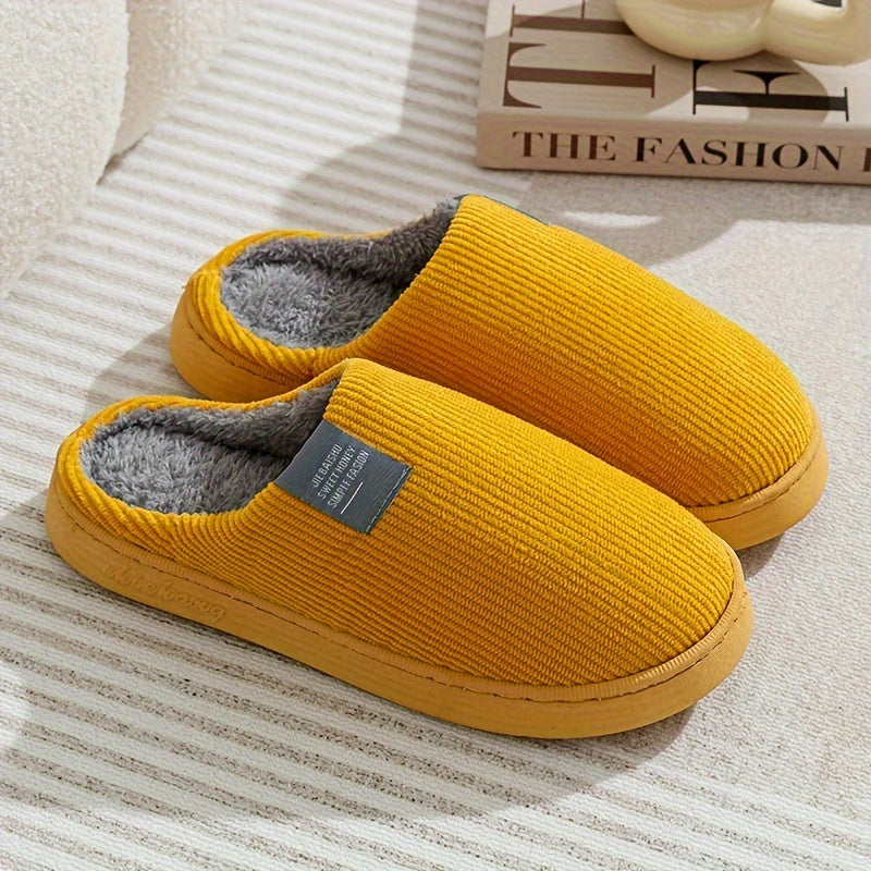 Chaussons d'intérieur pour femmes à semelle épaisse  Chaussons moelleux pour la maison  Chaussons thermiques antidérapants