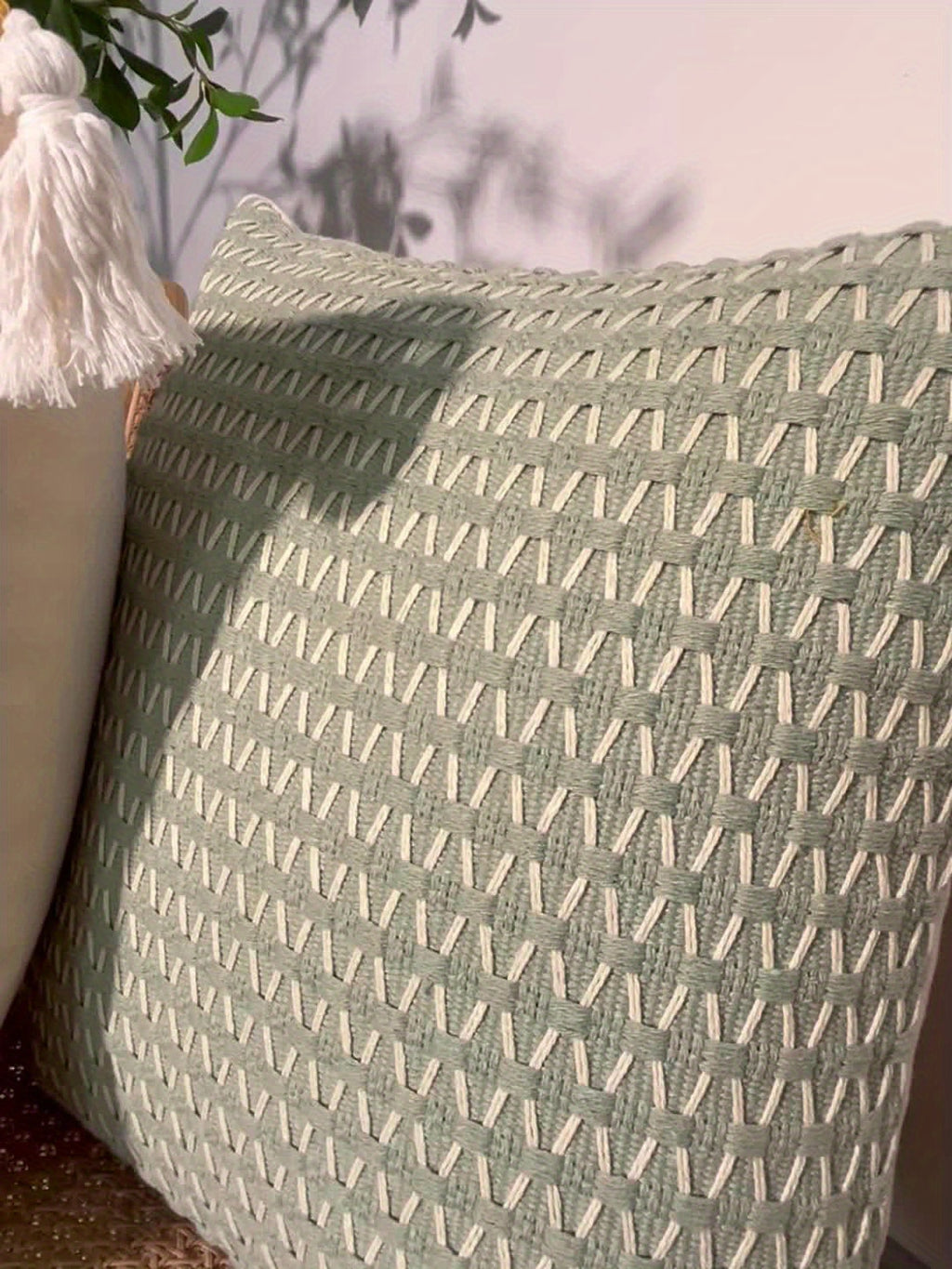 Housse de Coussin Jacquard Moderne - Élégance Minimaliste pour Salon, Chambre et Bureau