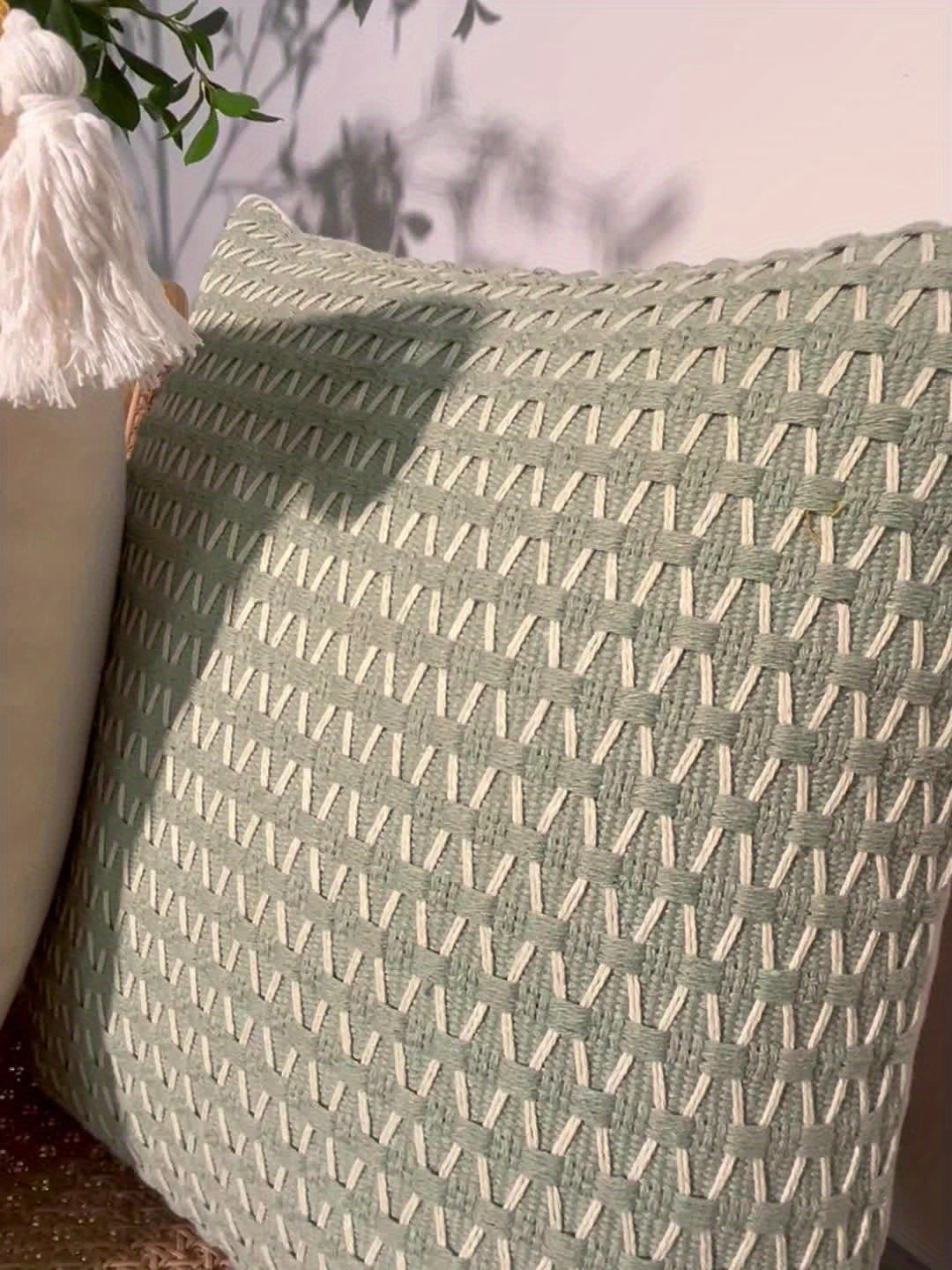 Housse de Coussin Jacquard Moderne - Élégance Minimaliste pour Salon, Chambre et Bureau