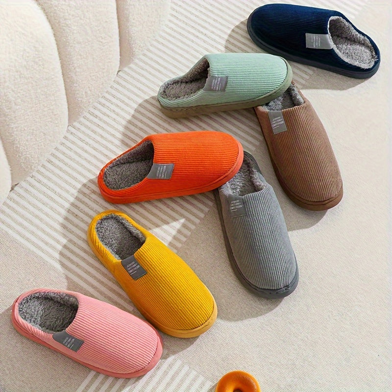 Chaussons d'intérieur pour femmes à semelle épaisse  Chaussons moelleux pour la maison  Chaussons thermiques antidérapants