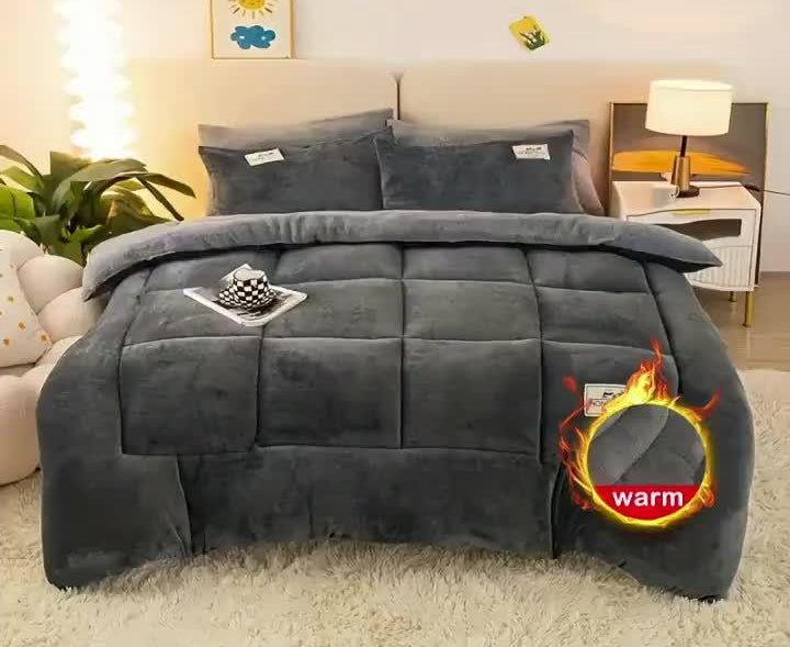 Couverture luxueuse en épais molleton sherpa – résistante aux déchirures, confort toutes saisons pour le canapé, le lit, le bureau et le camping .