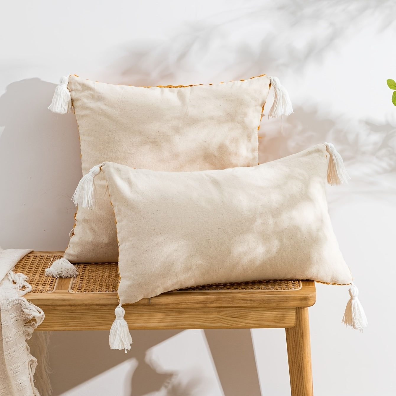 Housse de Coussin Jacquard Moderne - Élégance Minimaliste pour Salon, Chambre et Bureau