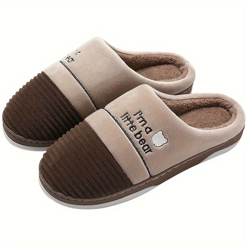 Pantoufles d’hiver en peluche pour homme, grandes tailles, chaussures fourrées unisexes.