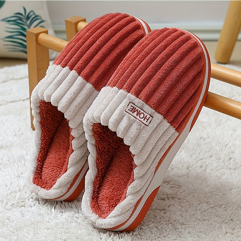 Pantoufles d’hiver en peluche pour homme, grandes tailles, chaussures fourrées unisexes.