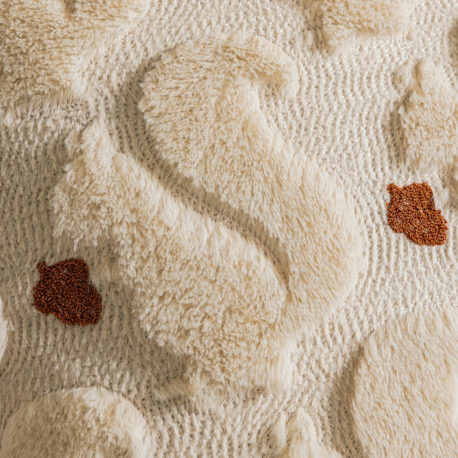 Housses de coussin d’automne en fausse fourrure douce , parfaites pour le canapé, le salon ou la chambre ; coussins non inclus.