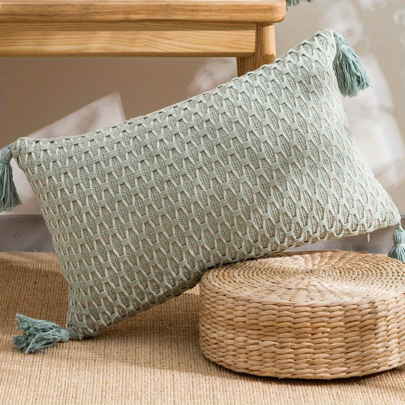 Housse de Coussin Jacquard Moderne - Élégance Minimaliste pour Salon, Chambre et Bureau