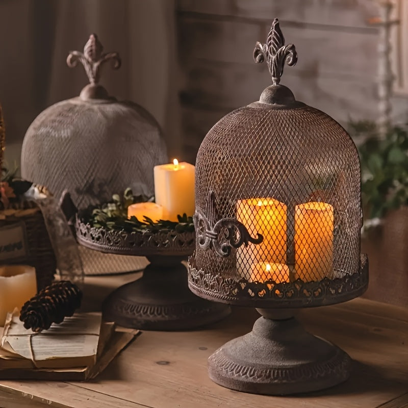 Porte-bougie 3D en forme de cage à oiseaux / Bougeoir romantique français , Décoration pour salon, maison ou balcon
