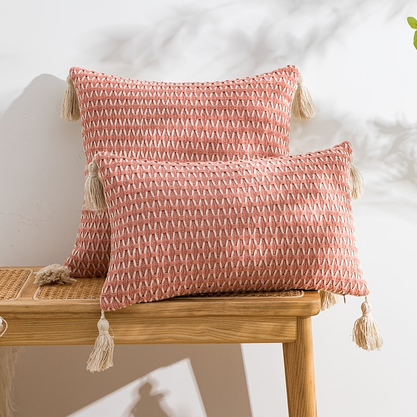 Housse de Coussin Jacquard Moderne - Élégance Minimaliste pour Salon, Chambre et Bureau