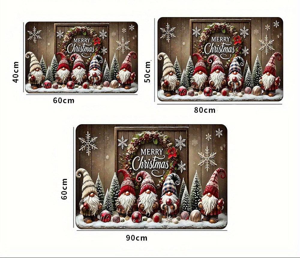 Paillassons de porte au thème de Noël, antidérapant