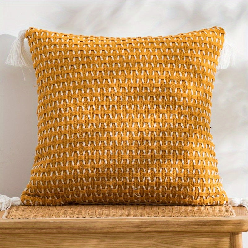 Housse de Coussin Jacquard Moderne - Élégance Minimaliste pour Salon, Chambre et Bureau