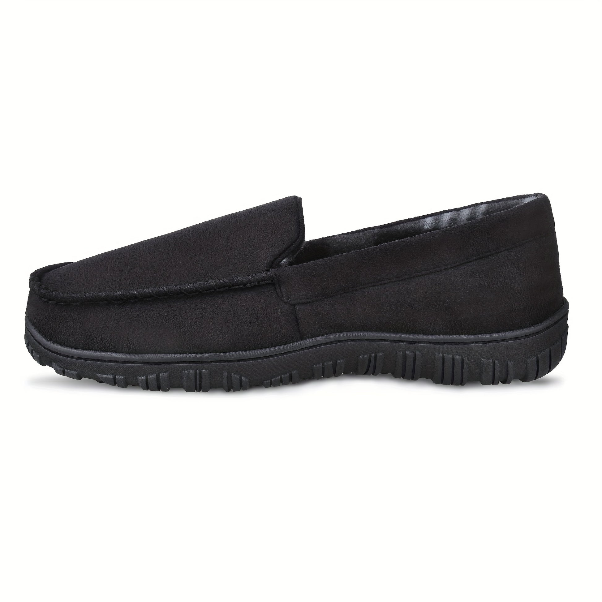 Pantoufles mocassin pour homme avec mémoire de forme, chaussure d'intérieur et d'extérieur avec semelle en caoutchouc.