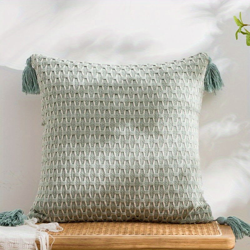 Housse de Coussin Jacquard Moderne - Élégance Minimaliste pour Salon, Chambre et Bureau