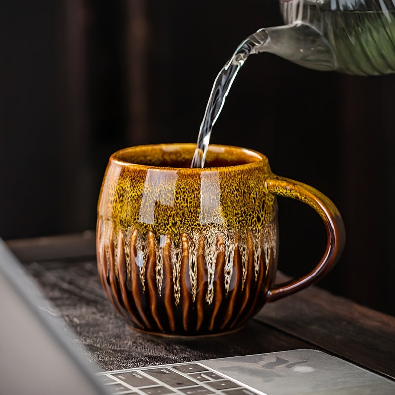 Grande tasse à café de 600 ml avec glaçure marbrée