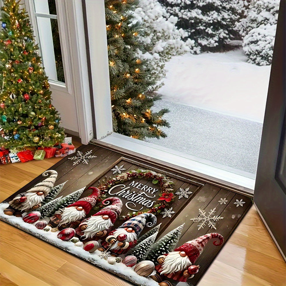 Paillassons de porte au thème de Noël, antidérapant
