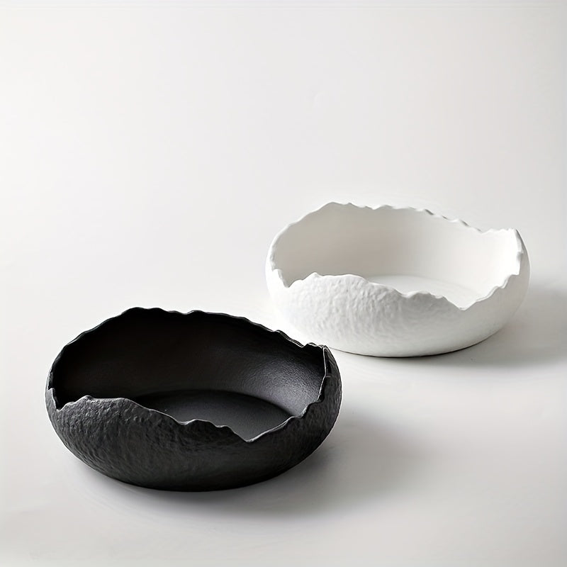 assiette froide et bol en céramique, assiette à sashimi, assiette créative pour cuisine occidentale, restaurant d’hôtel, assiette à disposition irrégulière, fusion haut de gamme entre plats et vaisselle, décoration de table