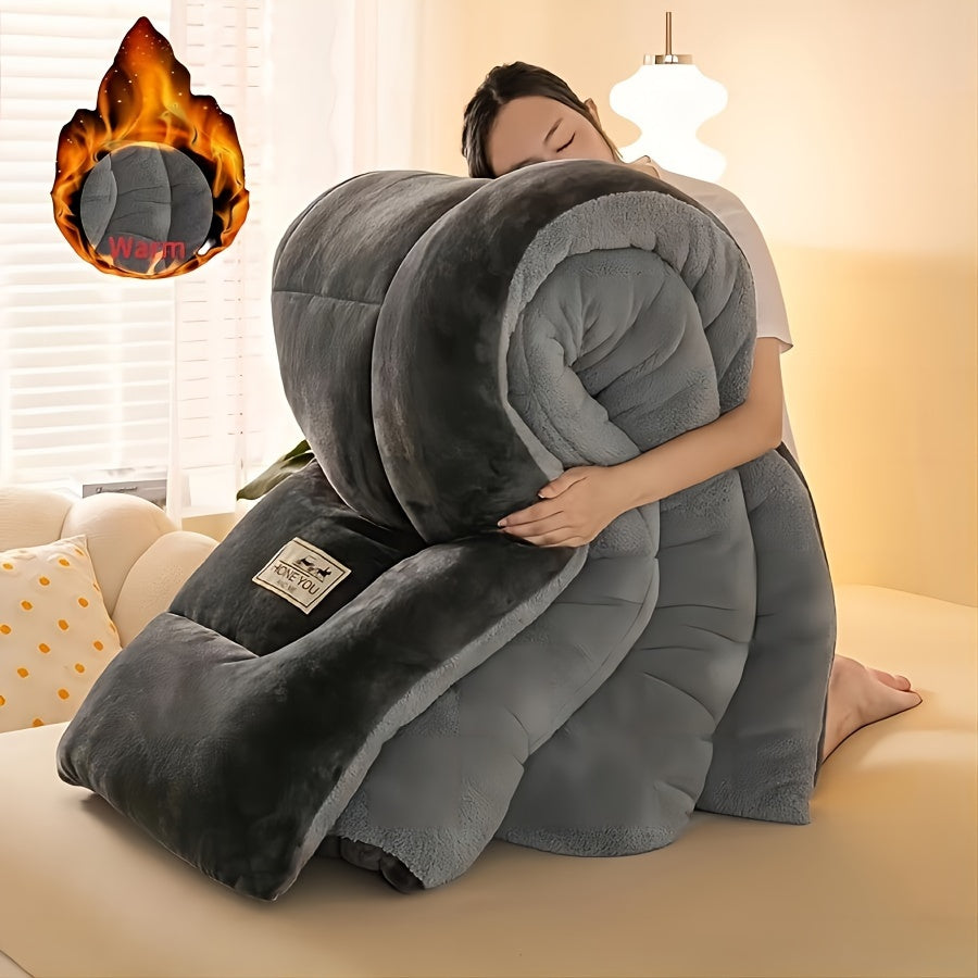 Couverture luxueuse en épais molleton sherpa – résistante aux déchirures, confort toutes saisons pour le canapé, le lit, le bureau et le camping .