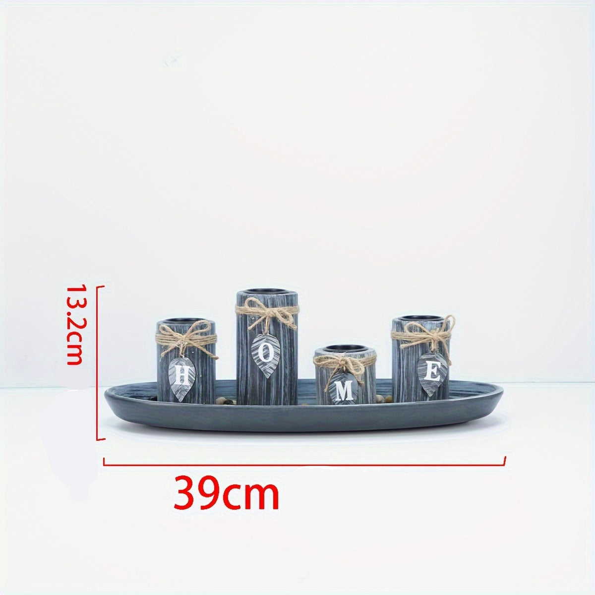 Ensemble de 1 support à bougie élégant en bois rustique – Accent de décoration romantique pour la maison, idéal pour les dîners, mariages et anniversaires – Présentoir de table polyvalent, parfait pour les célébrations saisonnières.