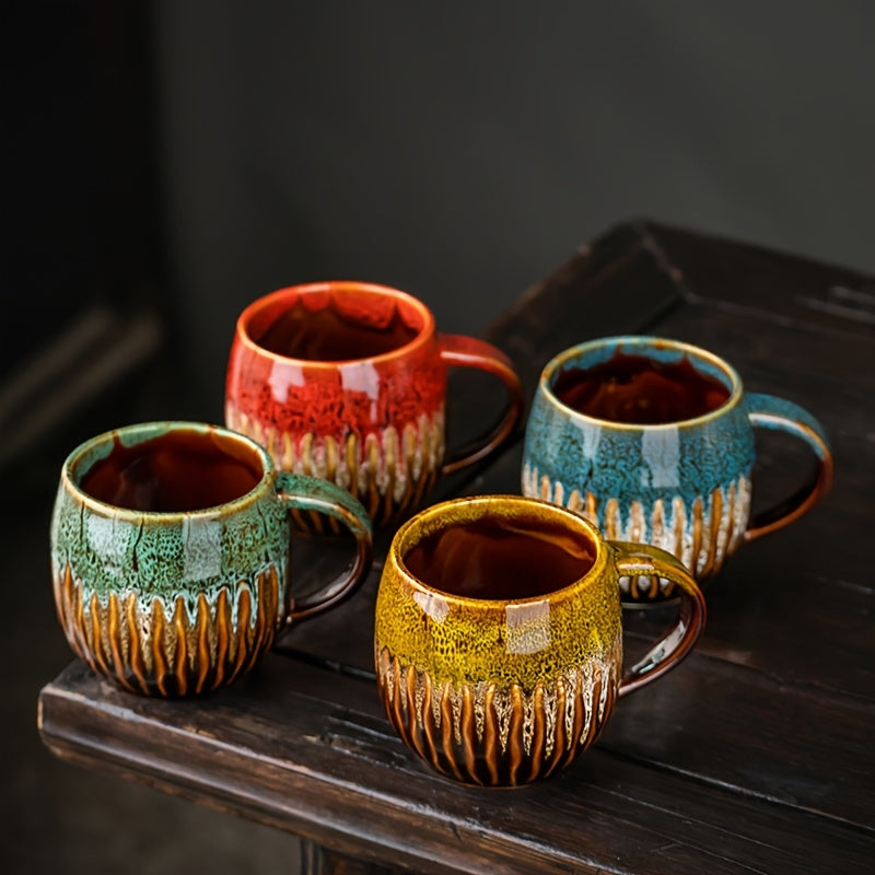 Grande tasse à café de 600 ml avec glaçure marbrée