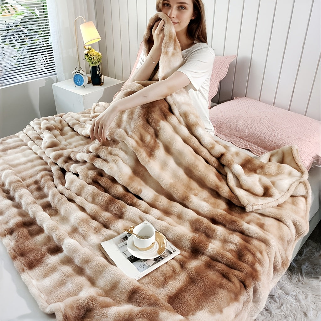 Plaid en laine de lait luxueux 1 pièce – ultra-doux et respectueux de la peau, parfait pour le salon, la chambre, le bureau, le coin lecture, lavable en machine, confort toutes saisons.