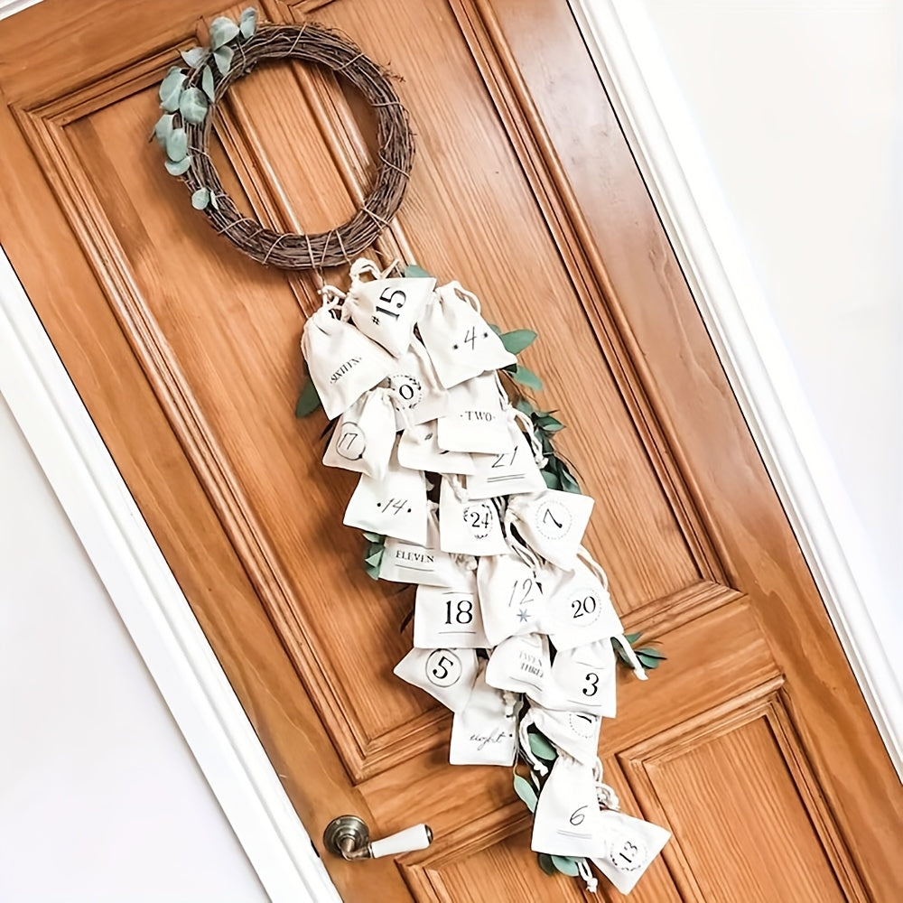 Sachet a cordon pour calendrier de l’Avent