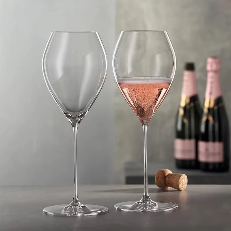 Verres à vin rouge en cristal ultra-fins et coupes à champagne élégantes – verres à liqueur étincelants pour la maison ou le bar.