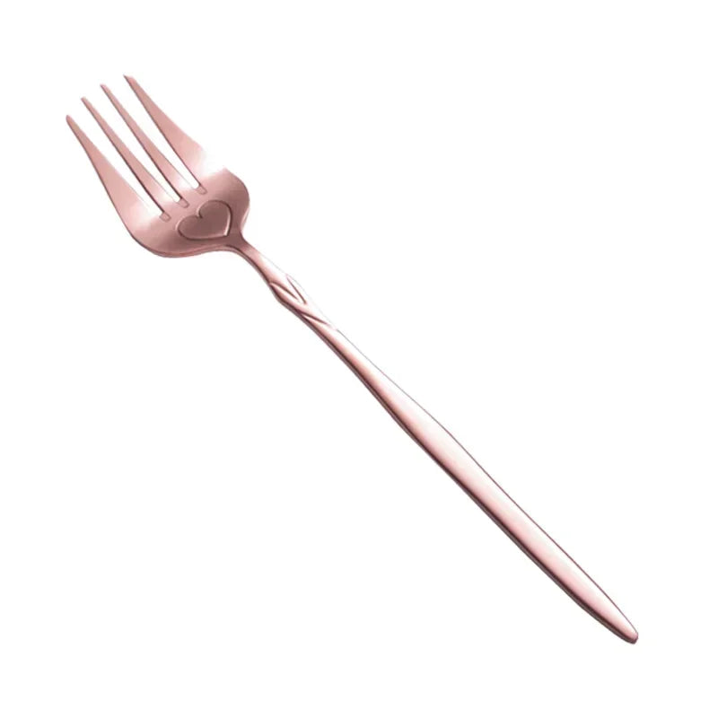 Service de couverts miroir en acier inoxydable pour dessert et fruits, comprenant fourchettes pour thé, gâteau et snacks