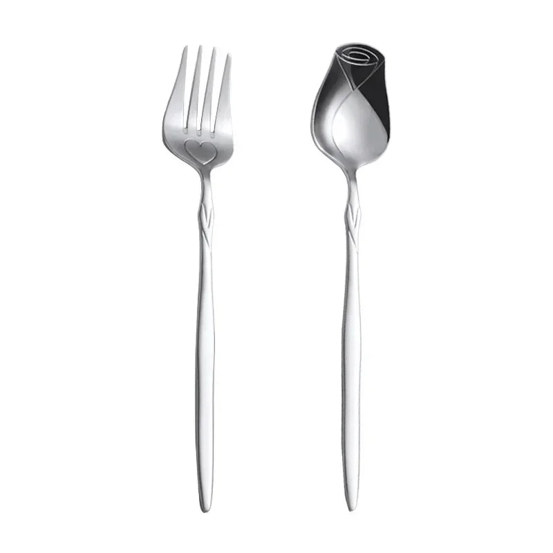 Service de couverts miroir en acier inoxydable pour dessert et fruits, comprenant fourchettes pour thé, gâteau et snacks