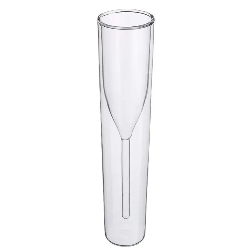 Verres à champagne à double paroi – Coupes tulipe et flûte au design en cristal élégant pour mariages, cocktails et toasts, résistantes aux chocs