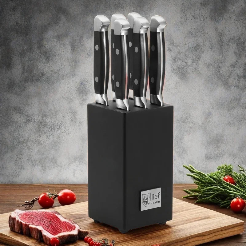 Couteau à steak avec base en bois, manche en acier inoxydable hautement poli, couteau de table haut de gamme de style occidental avec lame dentelée.