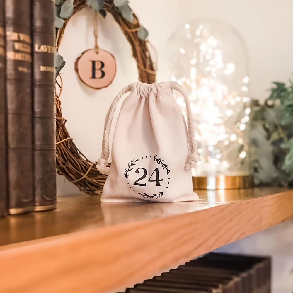 Sachet a cordon pour calendrier de l’Avent
