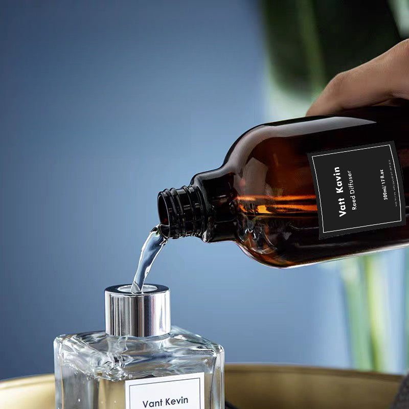 Recharge de grand flacon 500 ml pour diffuseur à bâtonnets – Mélange d’huiles essentielles hydrosolubles à base de rose, jasmin, lavande, pêche, citron, sauge et bien plus – Parfait pour sublimer l’air ambiant.