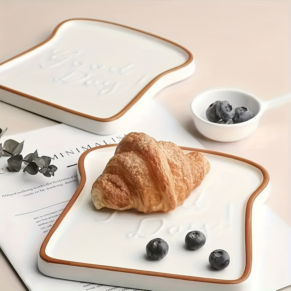 Ensemble de 5 pièces, assiettes en céramique pour le petit-déjeuner, le dessert, le pain, la maison — assiette à steak, assiette à pâtes, adaptées pour le steak, le pain, les pâtes et les sushis.