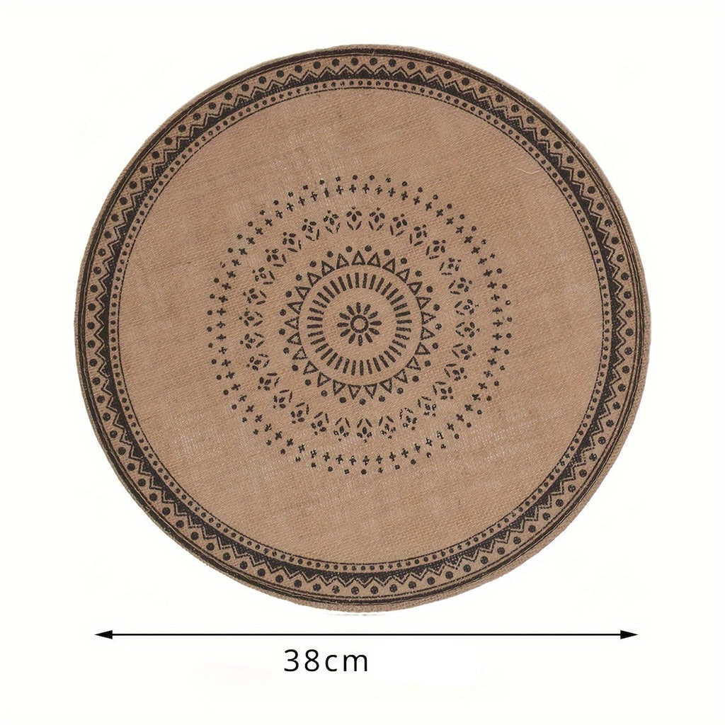 Sets de table ronds en macramé décoratif pour cuisine et salle à manger, décoration style ferme﻿