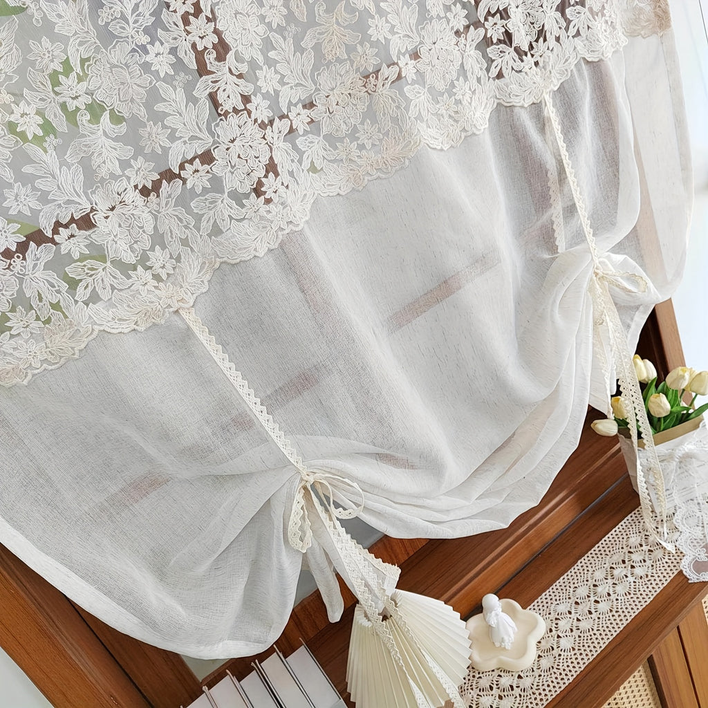 Voilage Romantique en Dentelle Française