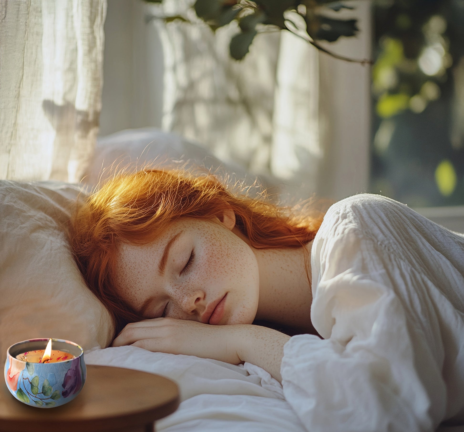 Coffret de 2 ou 4 bougies parfumées pour femmes en cire de soja avec fleurs séchées, disponibles en quatre senteurs. Idéal pour le bain et le yoga.