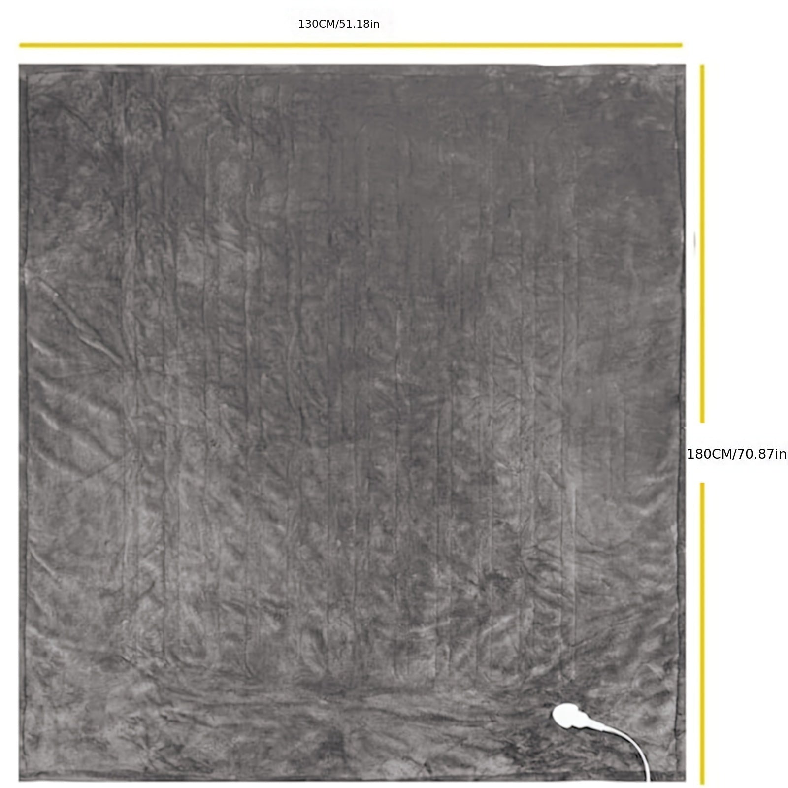 Couverture électrique avec arrêt automatique, 180 x 130 cm, 6 niveaux de température, 9 réglages de temps, commande amovible, couverture isolante, adaptée aux machines à laver, canapés, lits, bureaux
