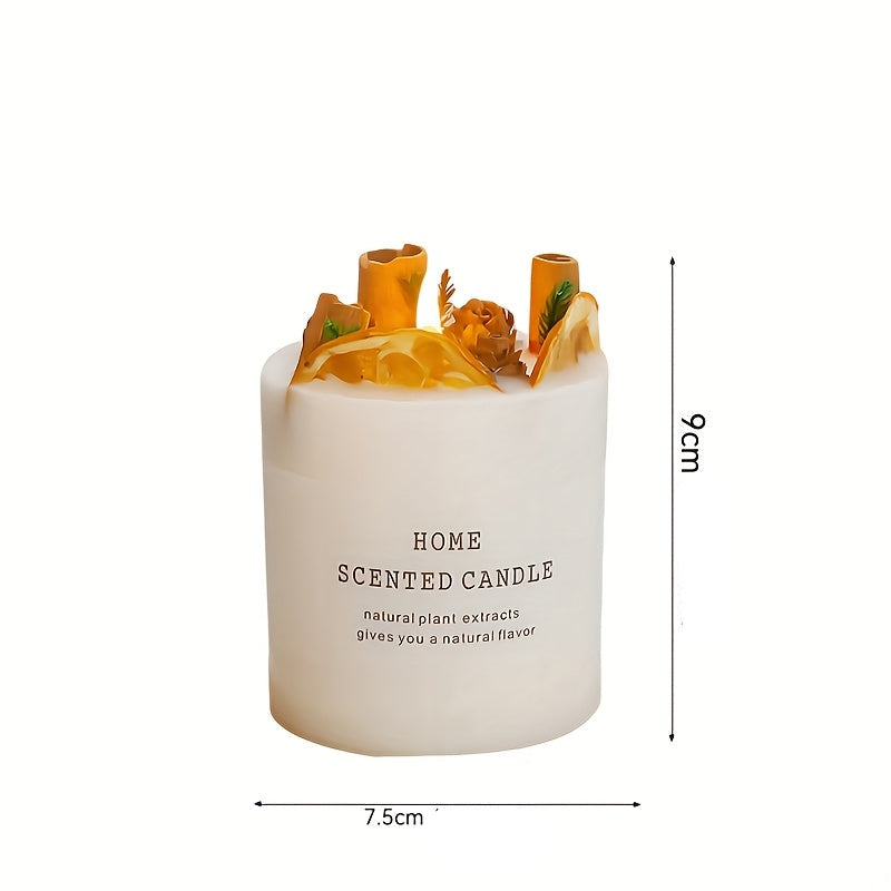 Bougie florale premium de 270 g avec fleurs séchées. Bougie décorative parfumée à la cire de soja, idéale pour la maison ou comme cadeau de Saint-Valentin.