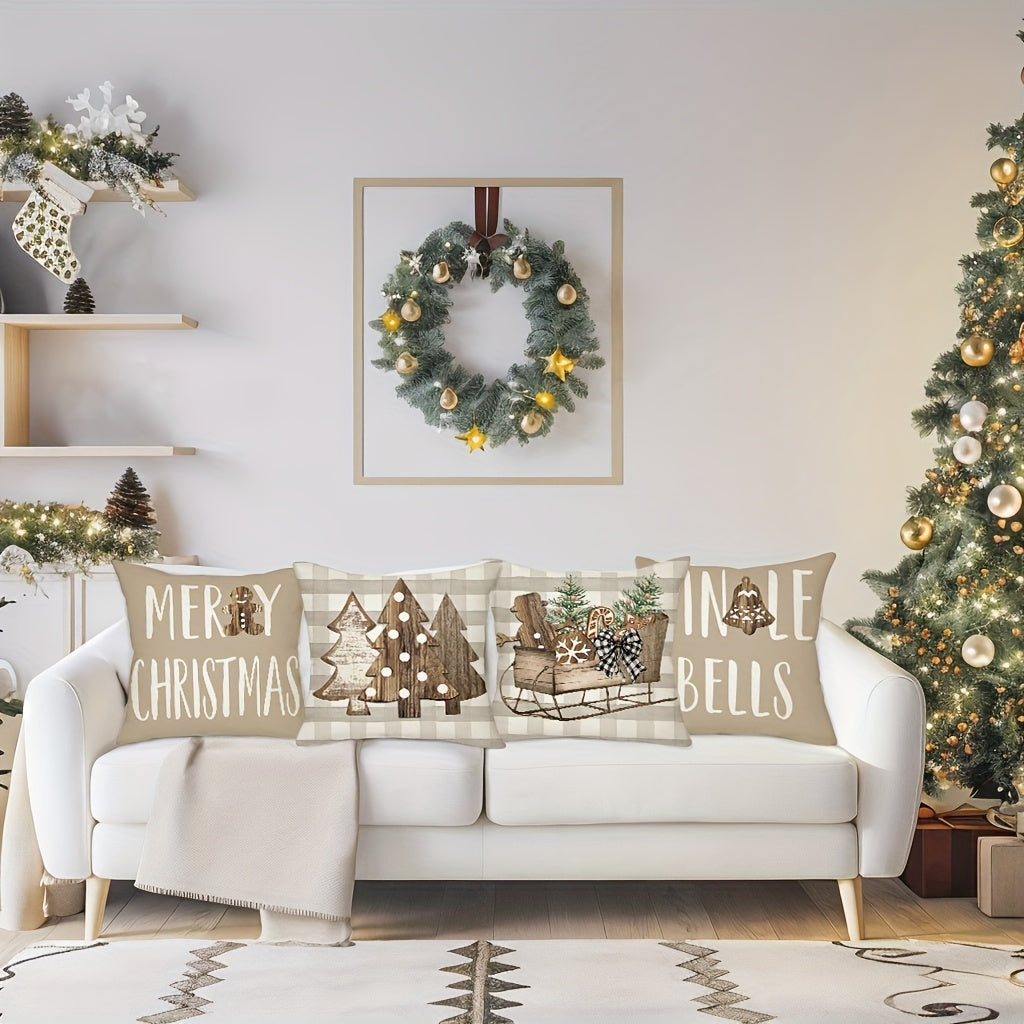 4 housses de coussin de Noël