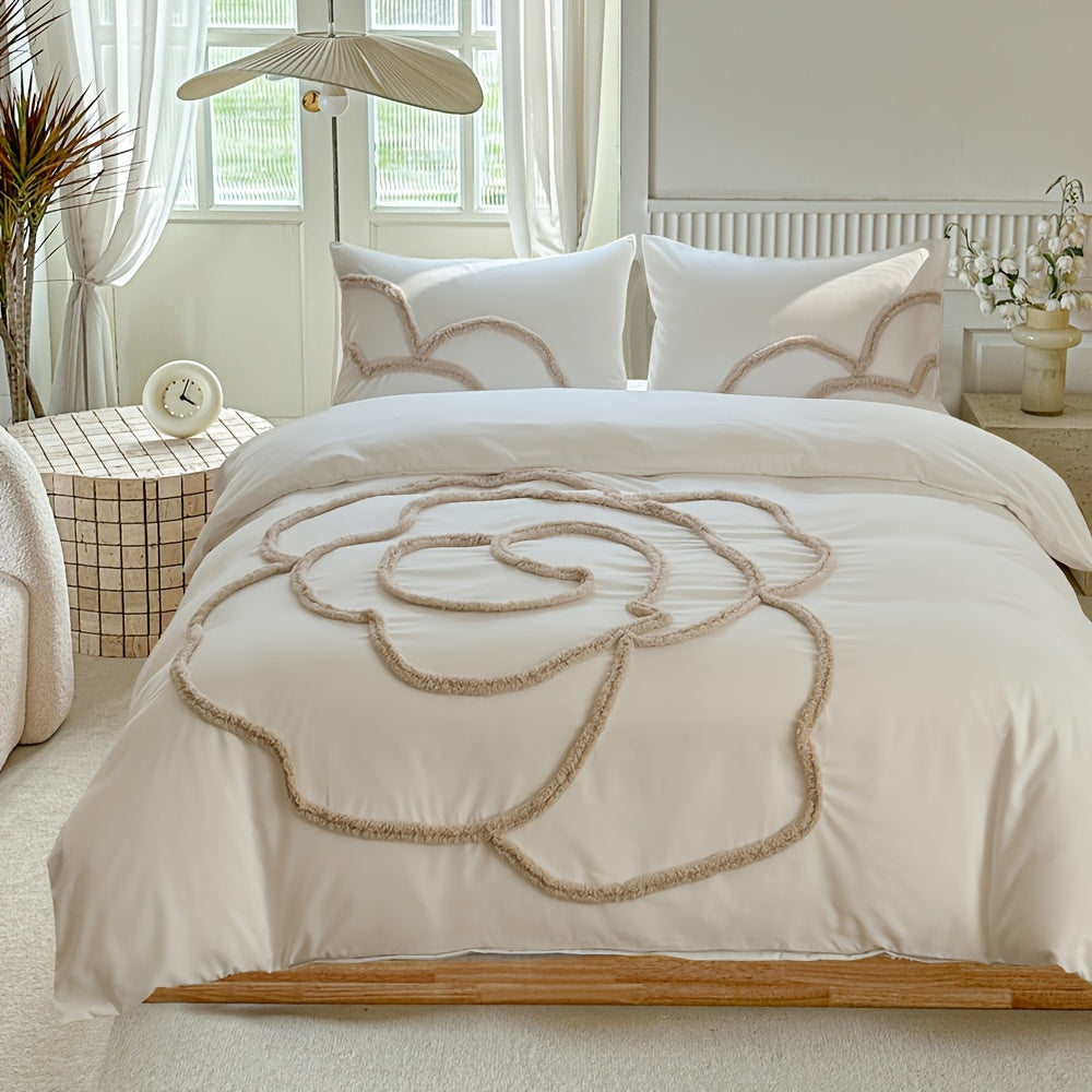 Ensemble de housse de lit a grande fleur