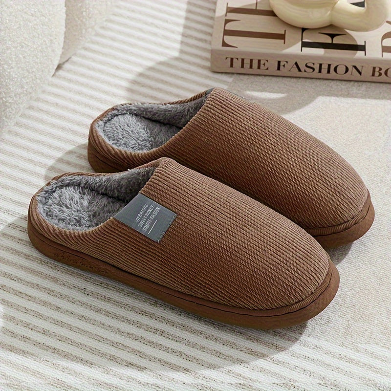 Chaussons d'intérieur pour femmes à semelle épaisse  Chaussons moelleux pour la maison  Chaussons thermiques antidérapants